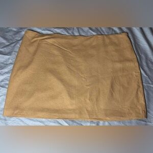 Tan A line mini skirt size XL!